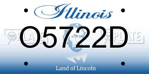 O5722D Illinois License Plate