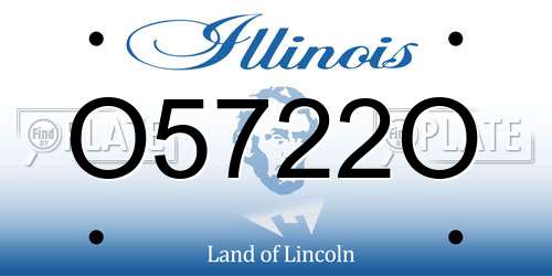 O5722O Illinois License Plate