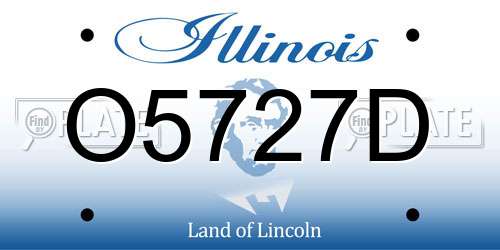 O5727D Illinois License Plate