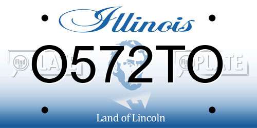 O572TO Illinois License Plate