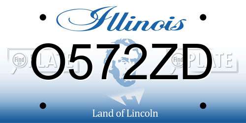 O572ZD Illinois License Plate
