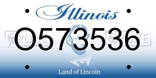 O573536 Illinois License Plate