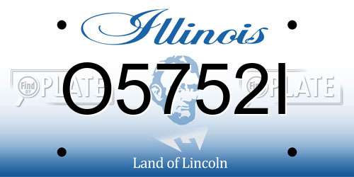 O5752I Illinois License Plate