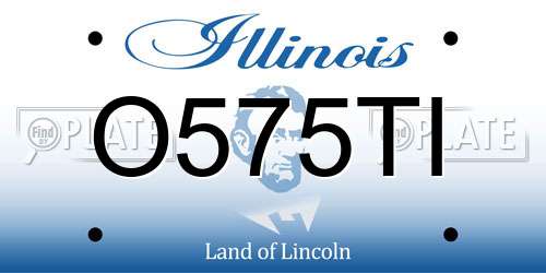 O575TI Illinois License Plate