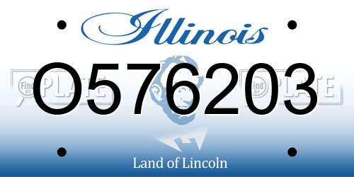 O576203 Illinois License Plate