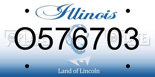 O576703 Illinois License Plate