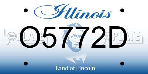 O5772D Illinois License Plate