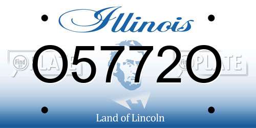 O5772O Illinois License Plate