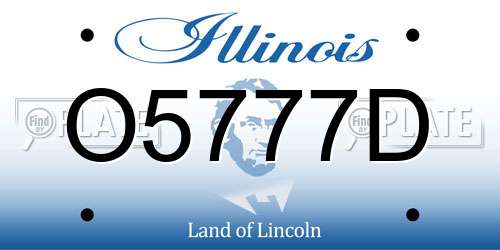 O5777D Illinois License Plate