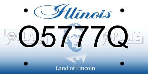 O5777Q Illinois License Plate