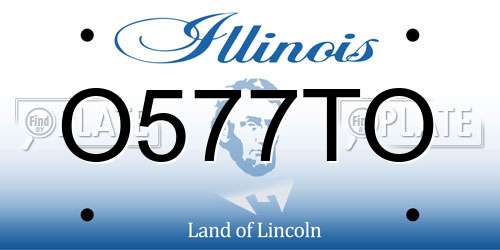 O577TO Illinois License Plate