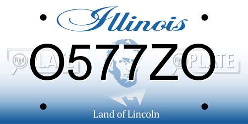 O577ZO Illinois License Plate