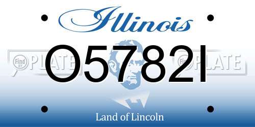 O5782I Illinois License Plate
