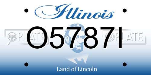O5787I Illinois License Plate