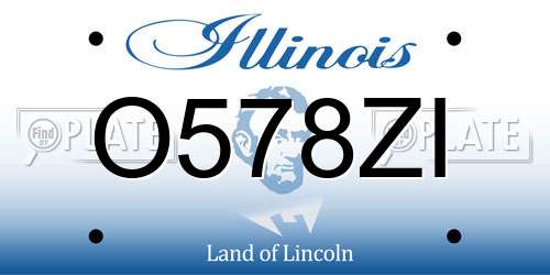 O578ZI Illinois License Plate