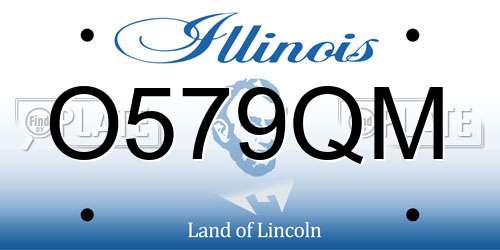 O579QM Illinois License Plate