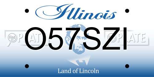 O57SZI Illinois License Plate