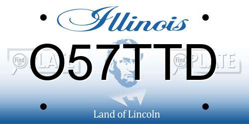 O57TTD Illinois License Plate