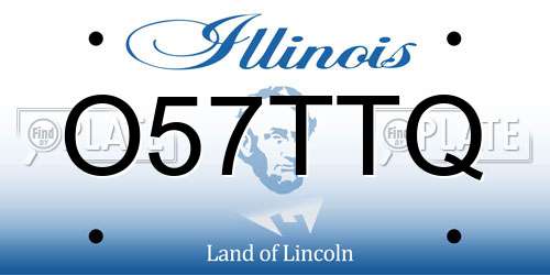 O57TTQ Illinois License Plate