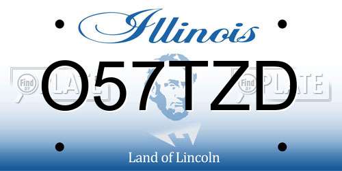 O57TZD Illinois License Plate