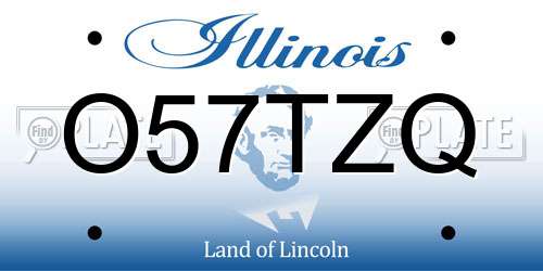 O57TZQ Illinois License Plate