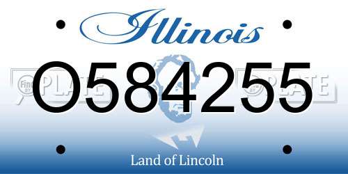 O584255 Illinois License Plate