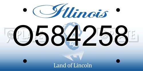 O584258 Illinois License Plate