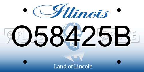 O58425B Illinois License Plate