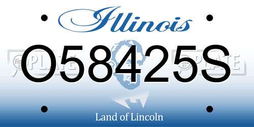O58425S Illinois License Plate