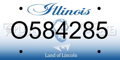 O584285 Illinois License Plate