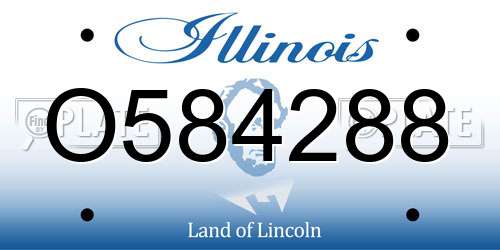 O584288 Illinois License Plate