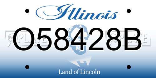 O58428B Illinois License Plate