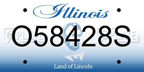 O58428S Illinois License Plate