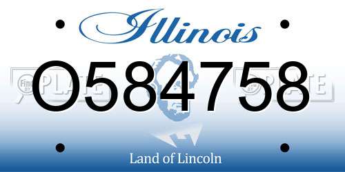 O584758 Illinois License Plate