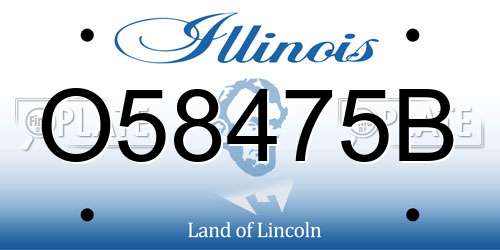 O58475B Illinois License Plate