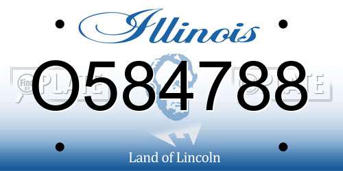 O584788 Illinois License Plate