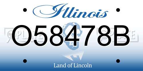 O58478B Illinois License Plate