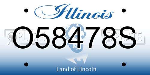 O58478S Illinois License Plate