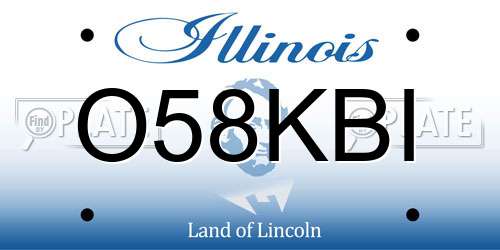 O58KBI Illinois License Plate