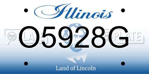 O5928G Illinois License Plate