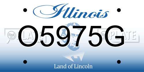 O5975G Illinois License Plate