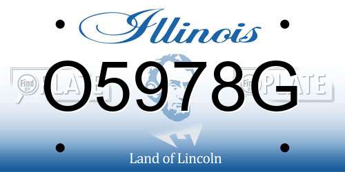 O5978G Illinois License Plate