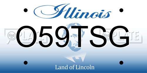 O59TSG Illinois License Plate
