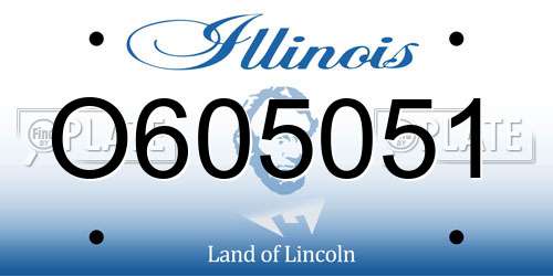 O605051 Illinois License Plate