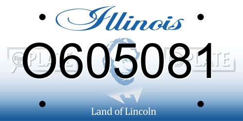 O605081 Illinois License Plate