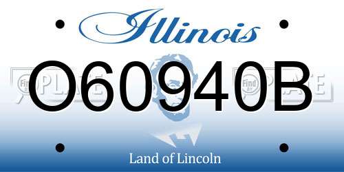 O60940B Illinois License Plate