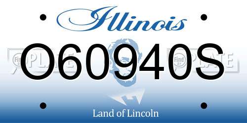 O60940S Illinois License Plate