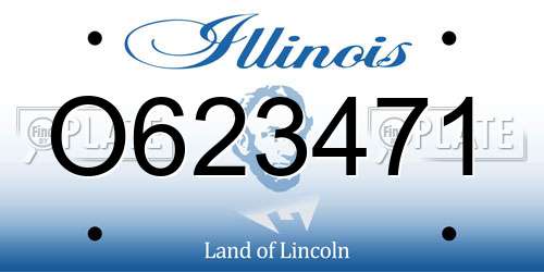 O623471 Illinois License Plate