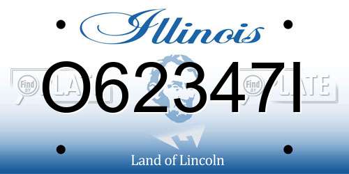O62347I Illinois License Plate