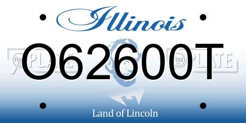 O62600T Illinois License Plate